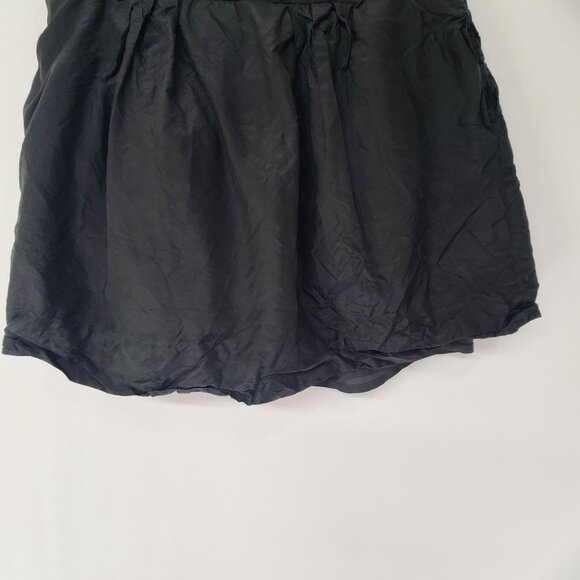 J. Crew Women's Silk Pleated Mini Skirt Black Size 10 - Picture 2 of 7